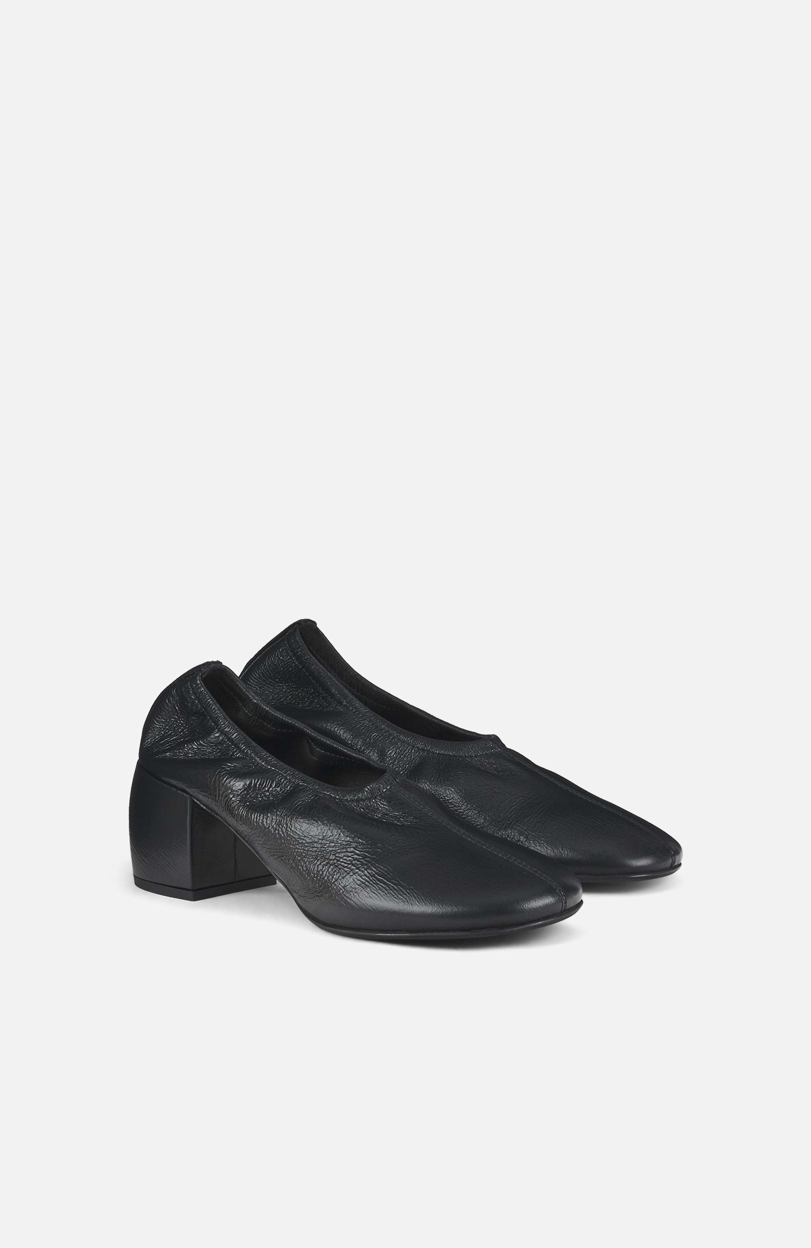Tina Pump in Leather with Elastic, Alternate, color, Black Nappa