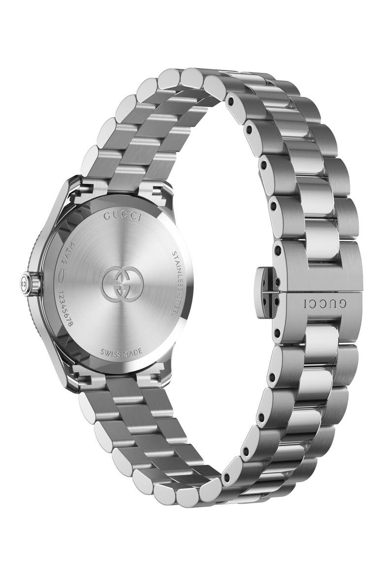G-Timeless Diamond Slim Bracelet Watch, 29mm, Alternate, color, SILVER