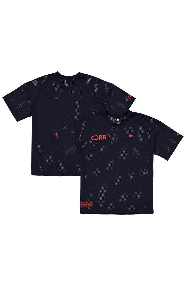 New Era Men's New Era  Navy Red Bull Racing Oversized Graphic Mesh T-Shirt, Main, color, 