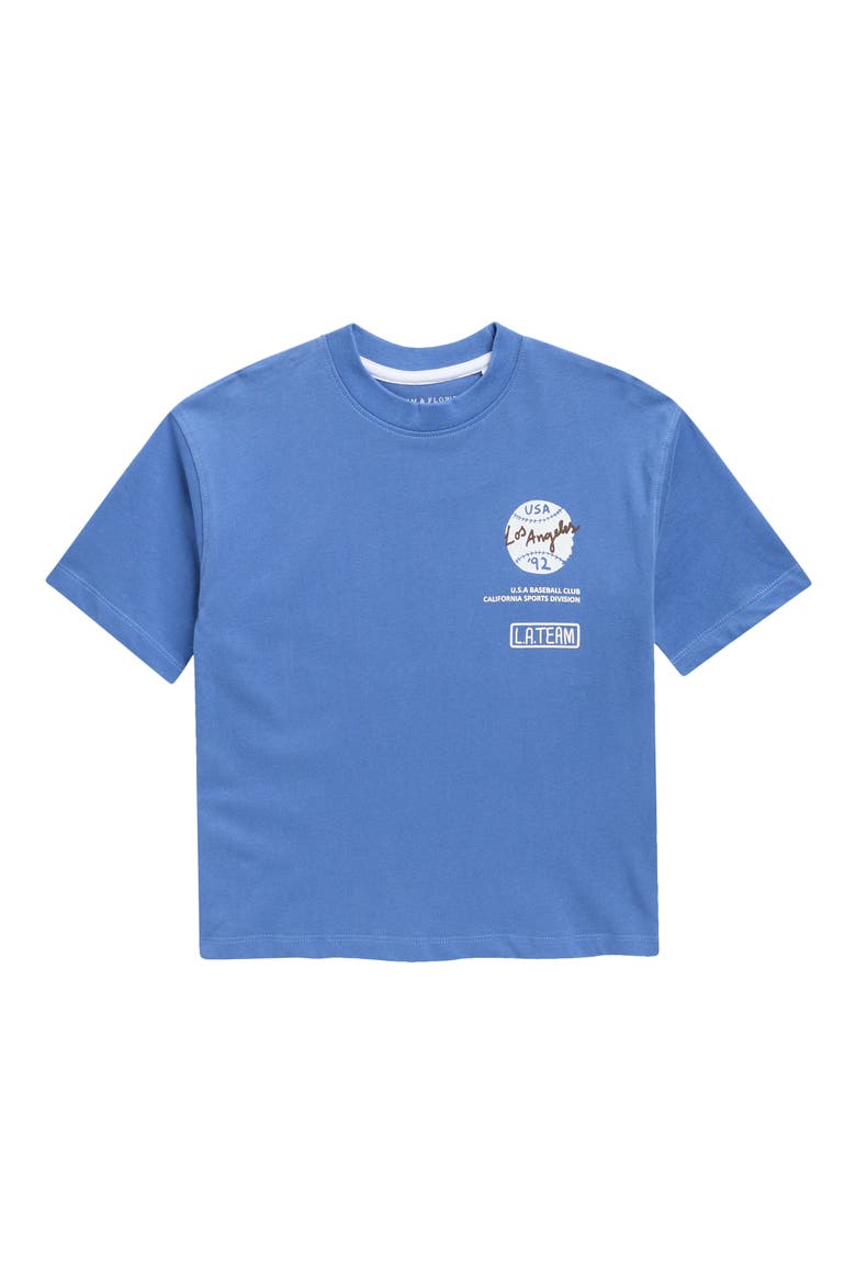 Kids' Baseball Graphic T-Shirt, Main, color, DUTCH BLUE