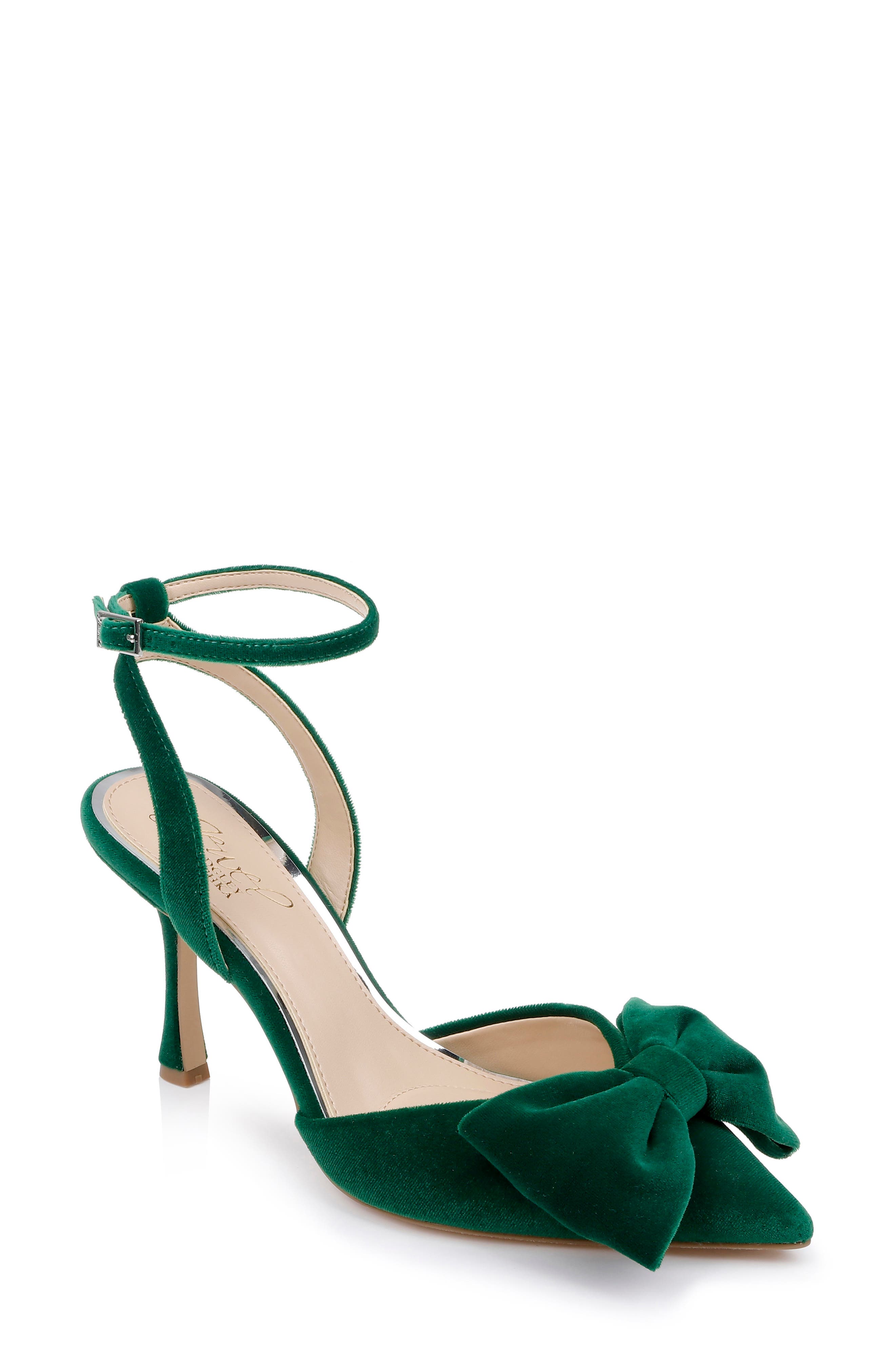 Yanna Pointed Toe Pump, Main, color, GREEN