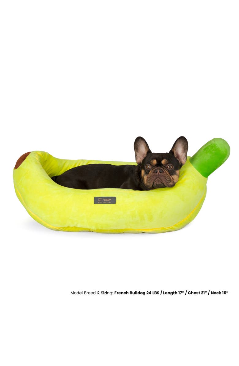 Nandog Pet Gear Fun Collection Dog and Cat Bed - Banana Hut, Alternate, color, Yellow