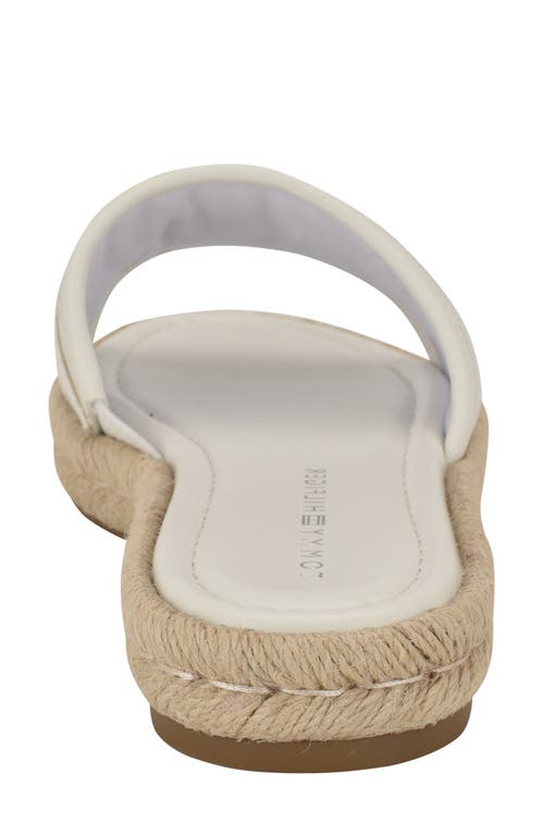 Tommy Hilfiger Hadjea Espadrille Slide Sandal In Silver/white
