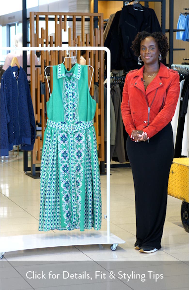 Leena Sleeveless Belted Shirtdress, sales video thumbnail