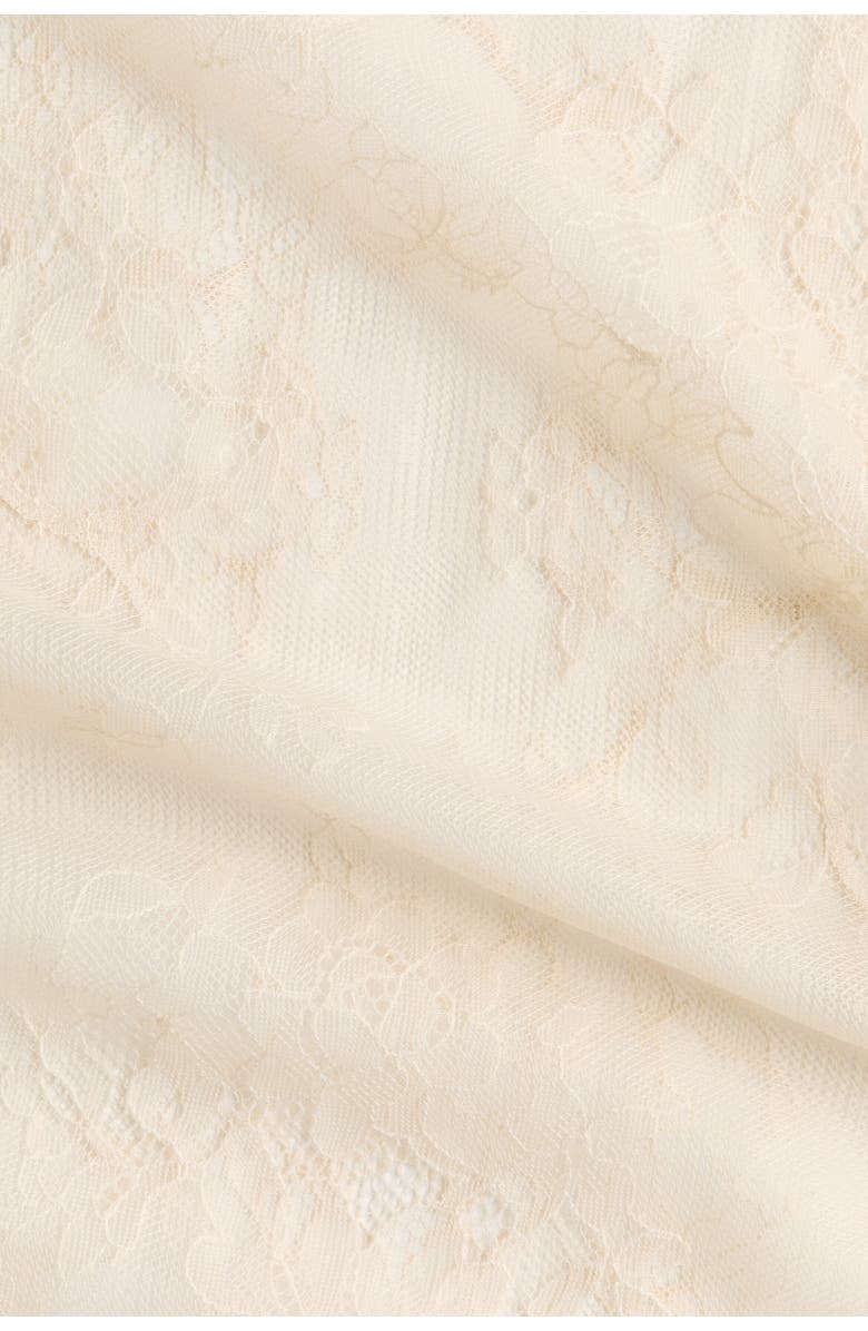 H&M Lace Hip Scarf, Alternate, color, Light Beige