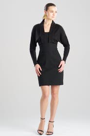 Natori Seamed Basketweave Mini Dress