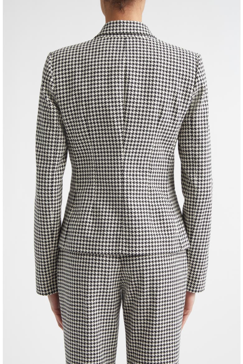 Vichy Houndstooth Cotton Blend Jacket, Alternate, color, BLACK/ ECRU