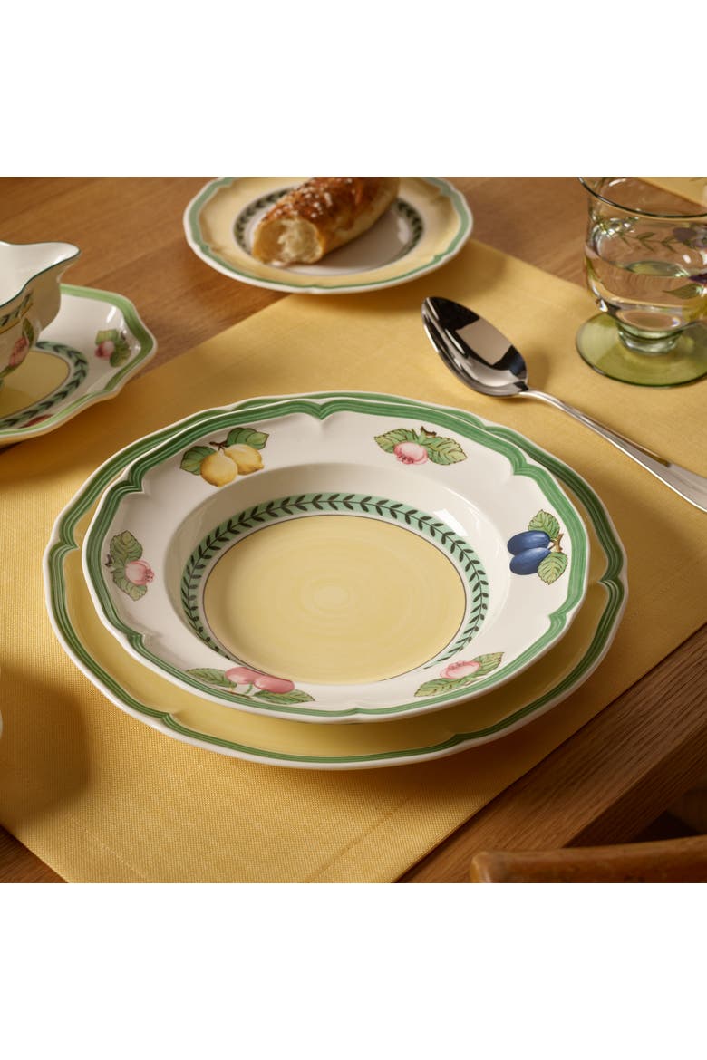 French Garden Fleurence 12 Piece SetRice Bowl, Alternate, color, white