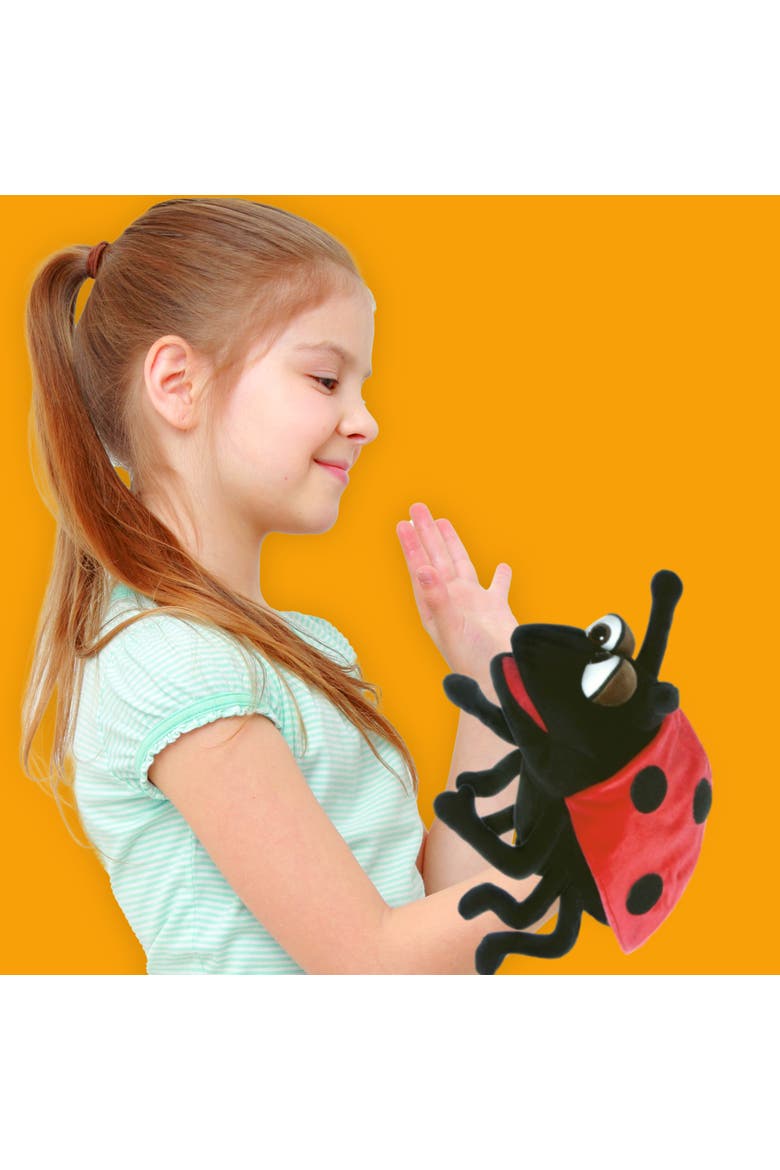 11in Ladybug Plush Hand Puppet, Alternate, color, Multicolored