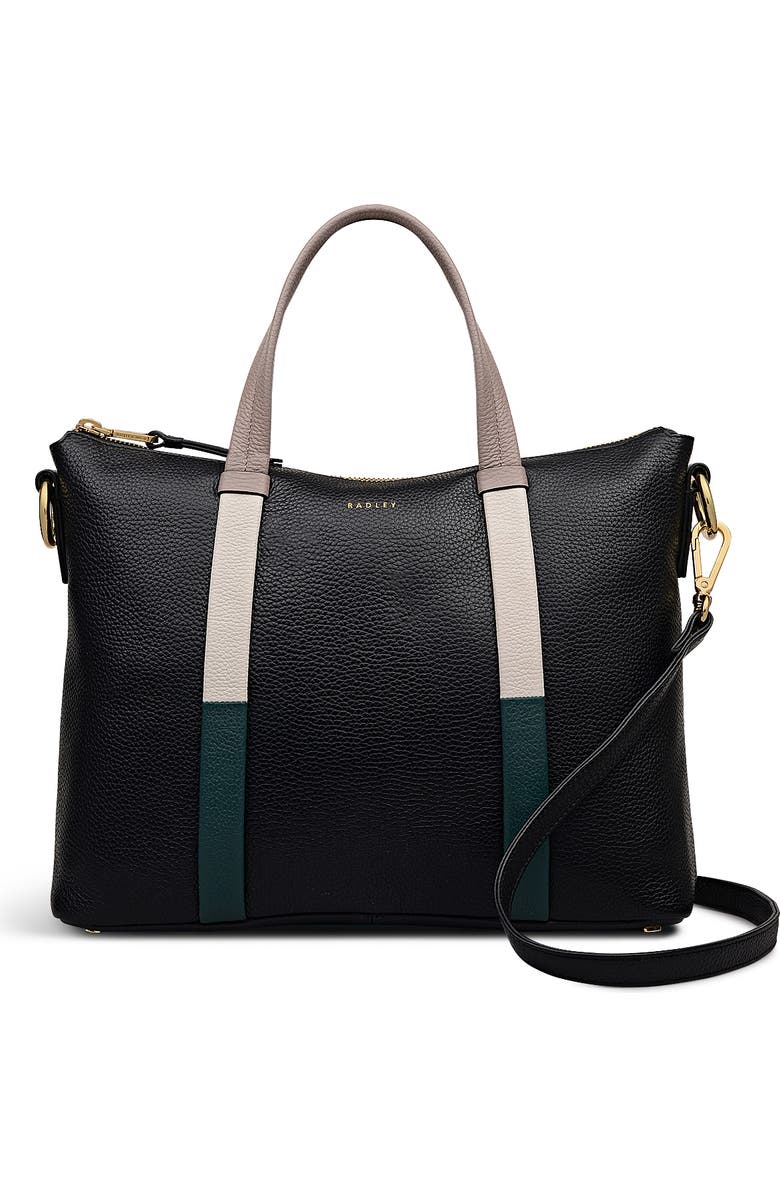 Radley Waterloo Way Medium Ziptop Satchel Bag, Main, color, Black
