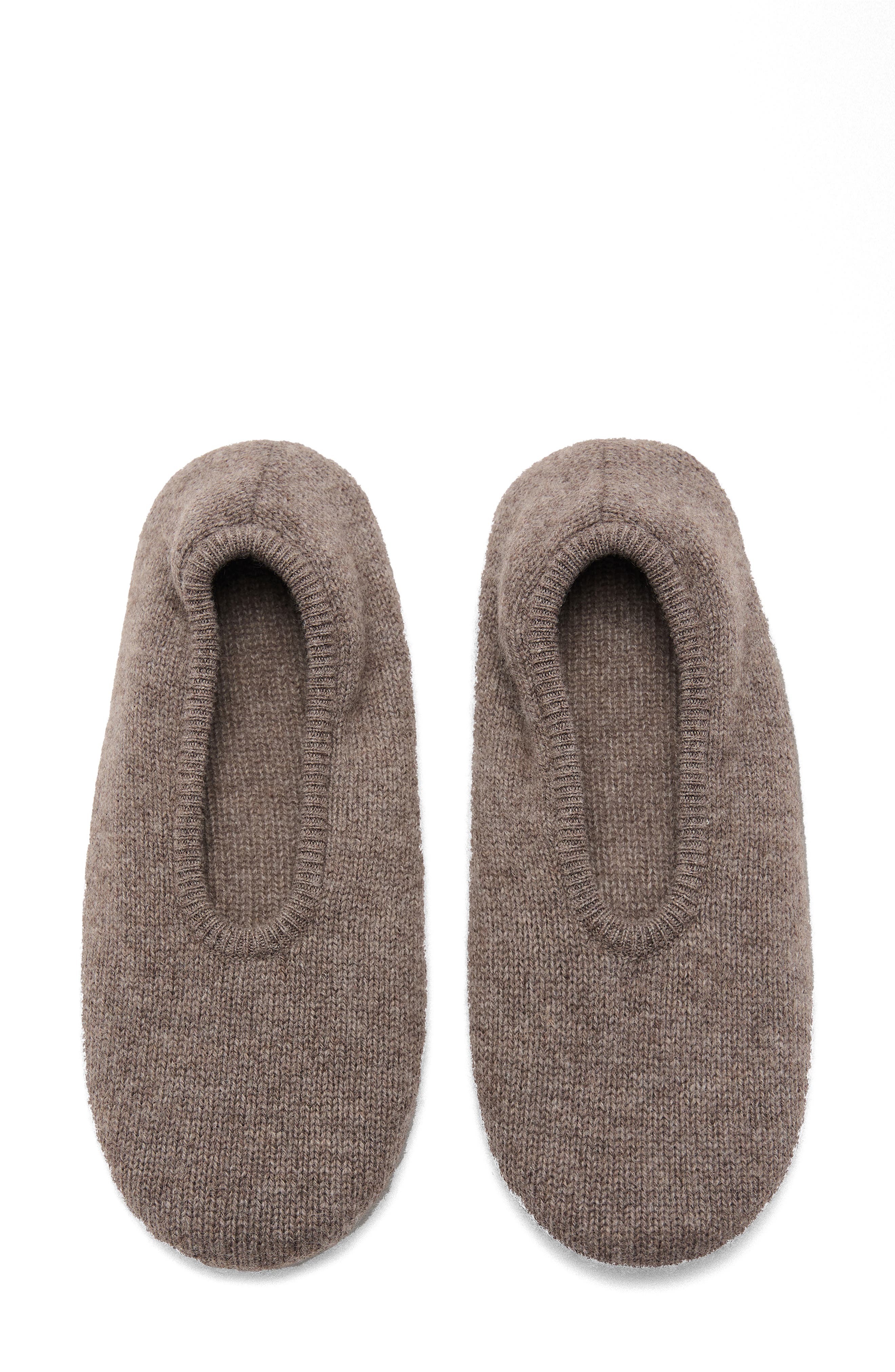 MANGO Chunky Cashmere Slipper, Alternate, color, Medium Brown