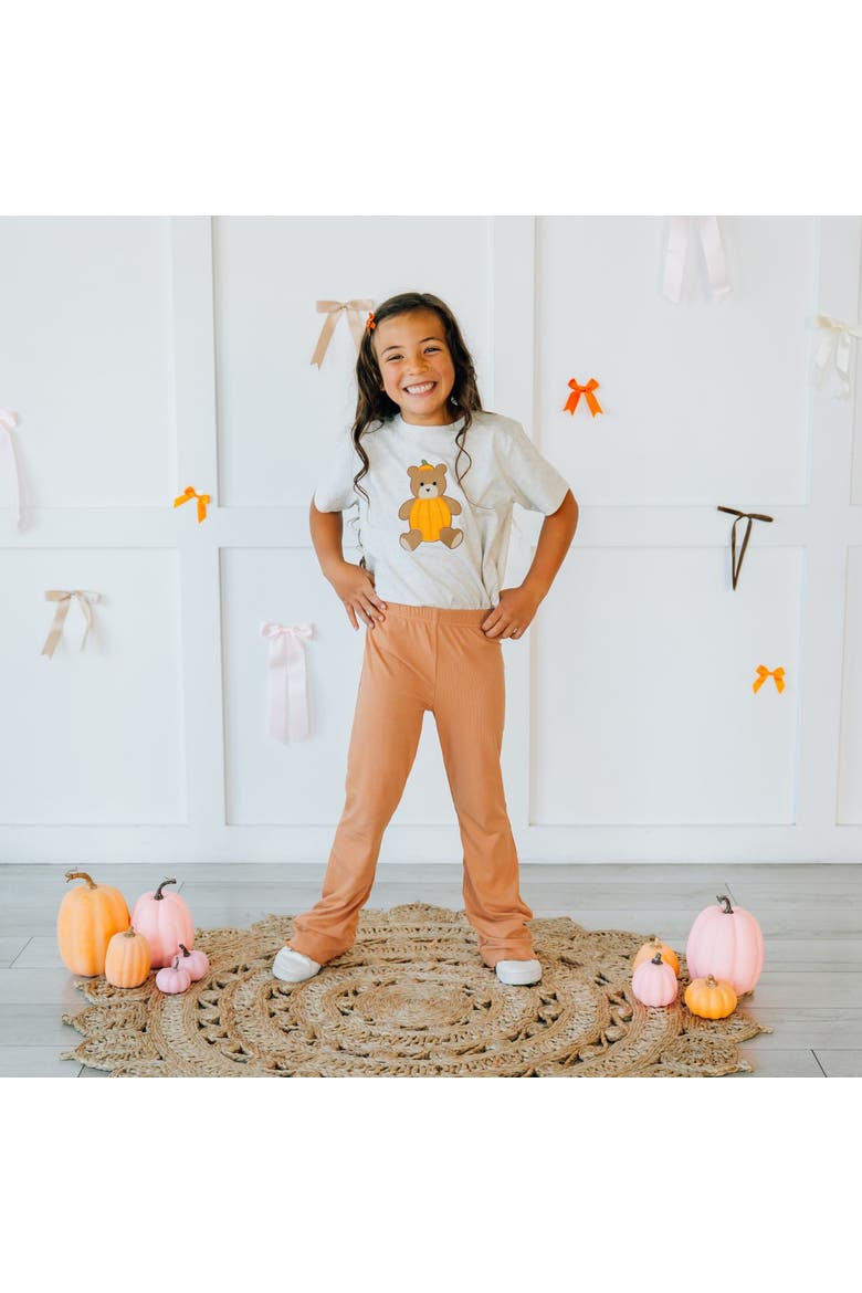 Pumpkin Teddy Bear Patch Short Sleeve T-Shirt, Alternate, color, Natural Heather