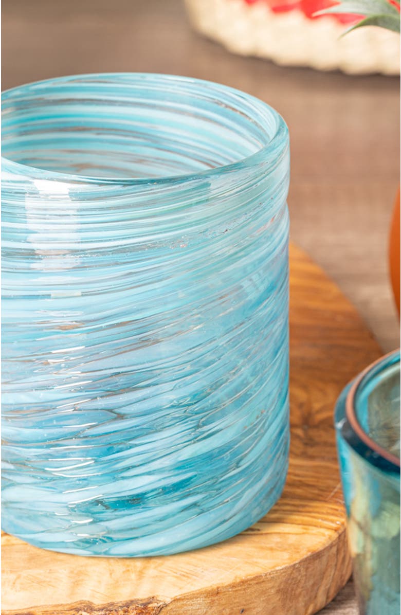 Verve Culture Handblown Glasses - Set of 4, Alternate, color, Aqua