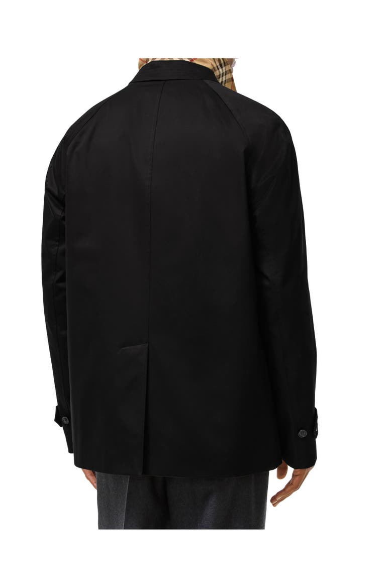 Extra-short Gabardine Camden Car Coat, Alternate, color, Black