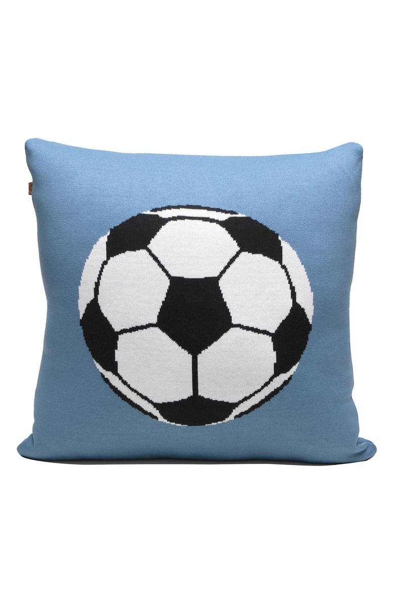RIAN TRICOT Soccer Ball Accent Pillow, Main, color, 
