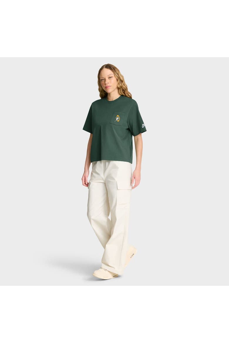 Women's Nike Green Green Bay Packers Rewind Pocket Boxy T-Shirt, Alternate, color, Green