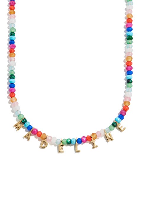 Beaded Custom Letter Necklace