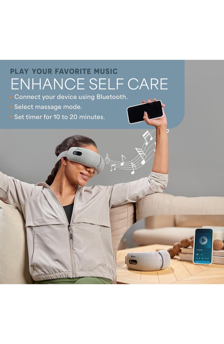 Lifepro Oculax Heated Eye Massager with Heat & Vibration, Alternate, color, Grey