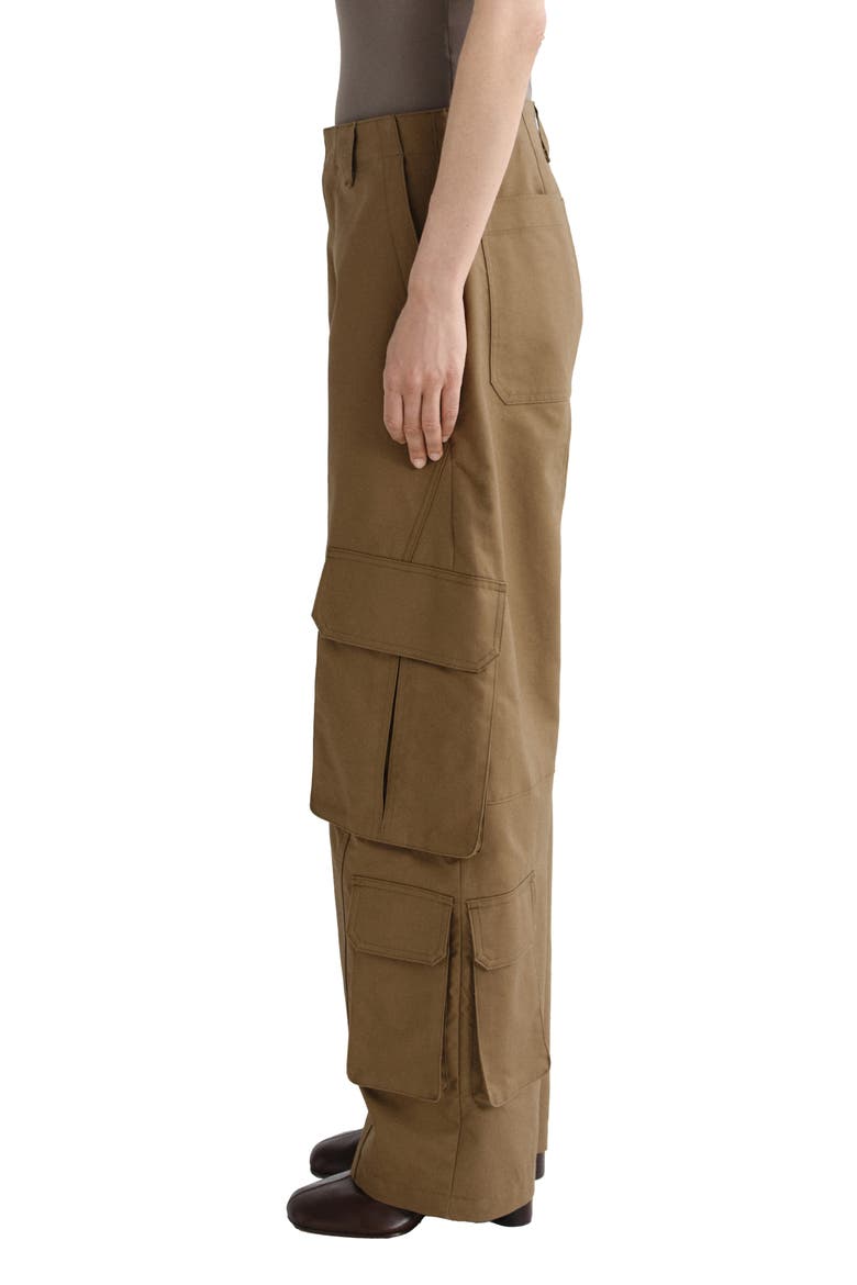 Ambika Utility Wide Leg Sateen Pants, Alternate, color, TOFFEE MD CARAMEL BROWN