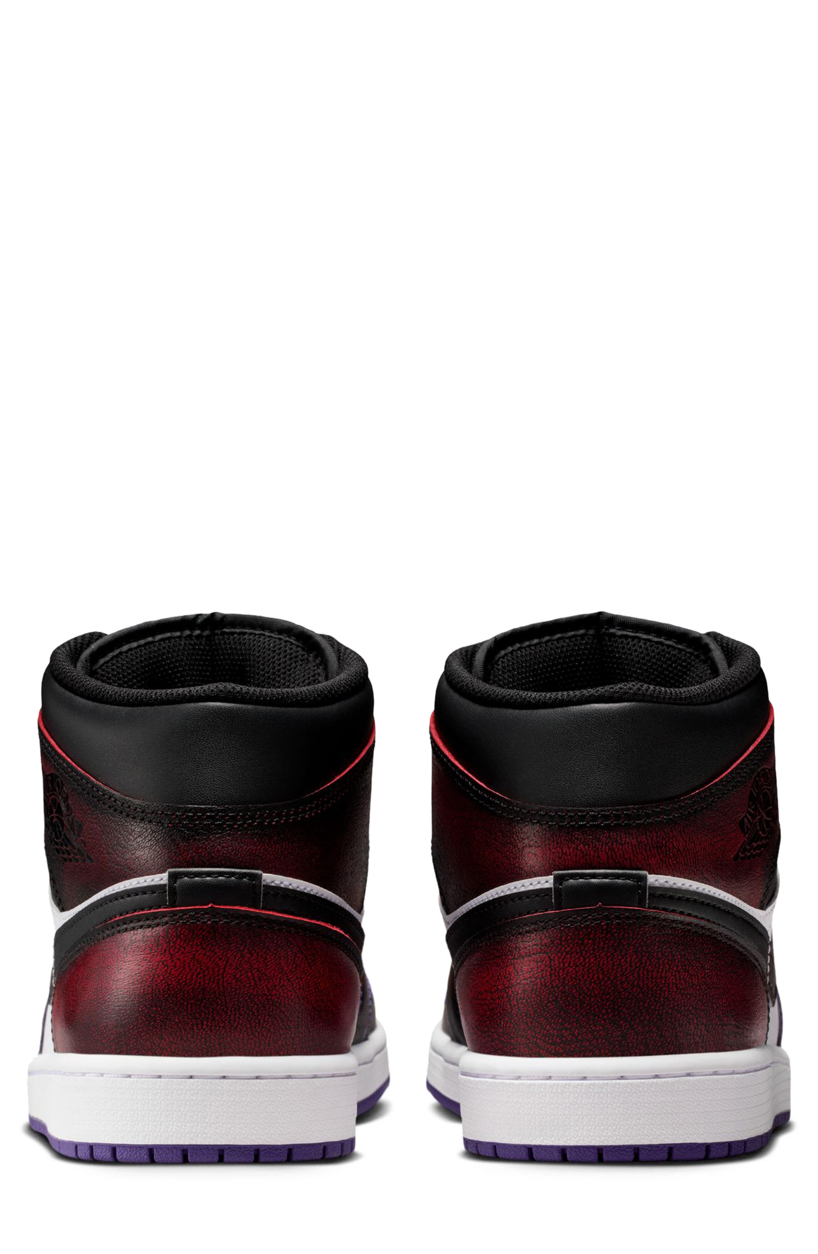 Jordan Air Jordan 1 Mid SE Basketball Sneaker, Alternate, color, True Red/ Court Purple
