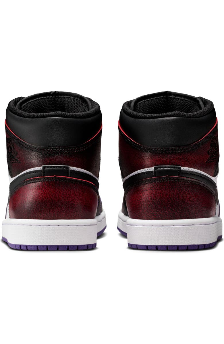 Jordan Air Jordan 1 Mid SE Basketball Sneaker, Alternate, color, True Red/ Court Purple