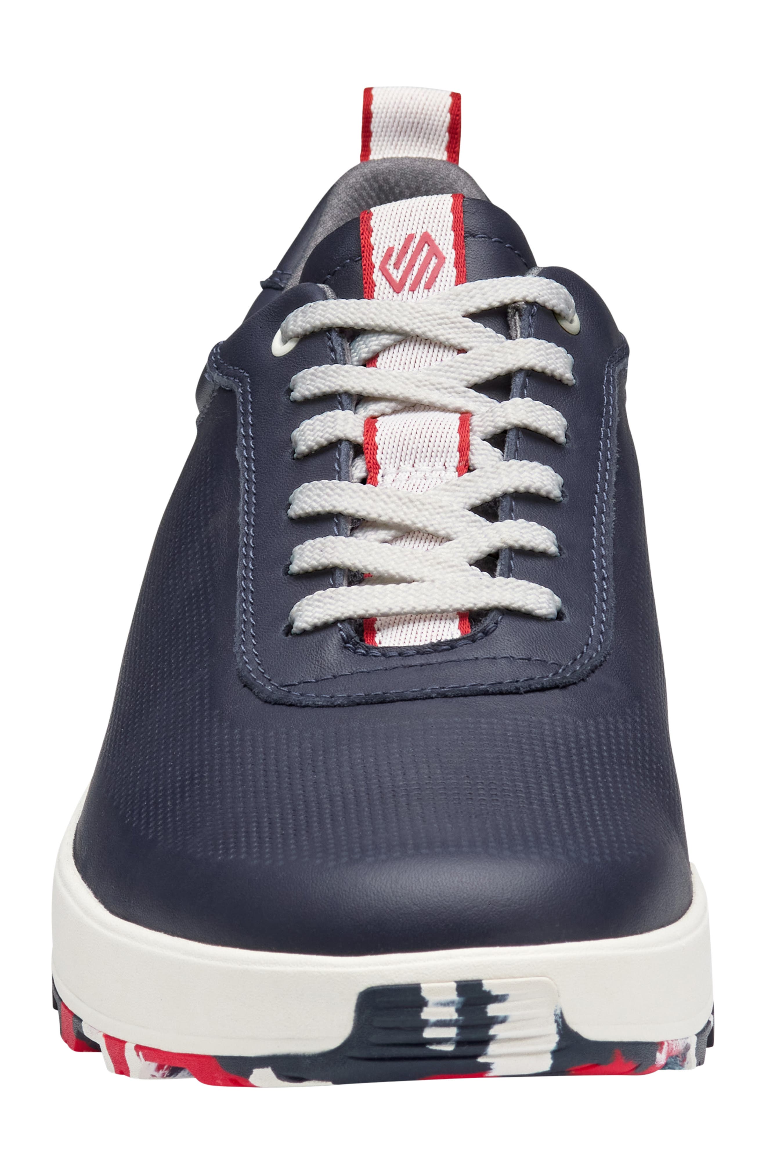Johnston & Murphy Lucas Waterproof U-Throat Sneaker, Alternate, color, Navy Waterproof Full Grain