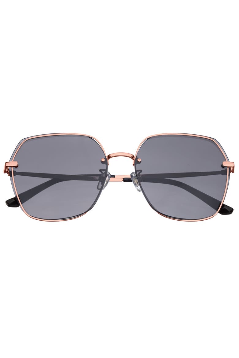 Renata Sunglasses, Alternate, color, Rose Gold/Black