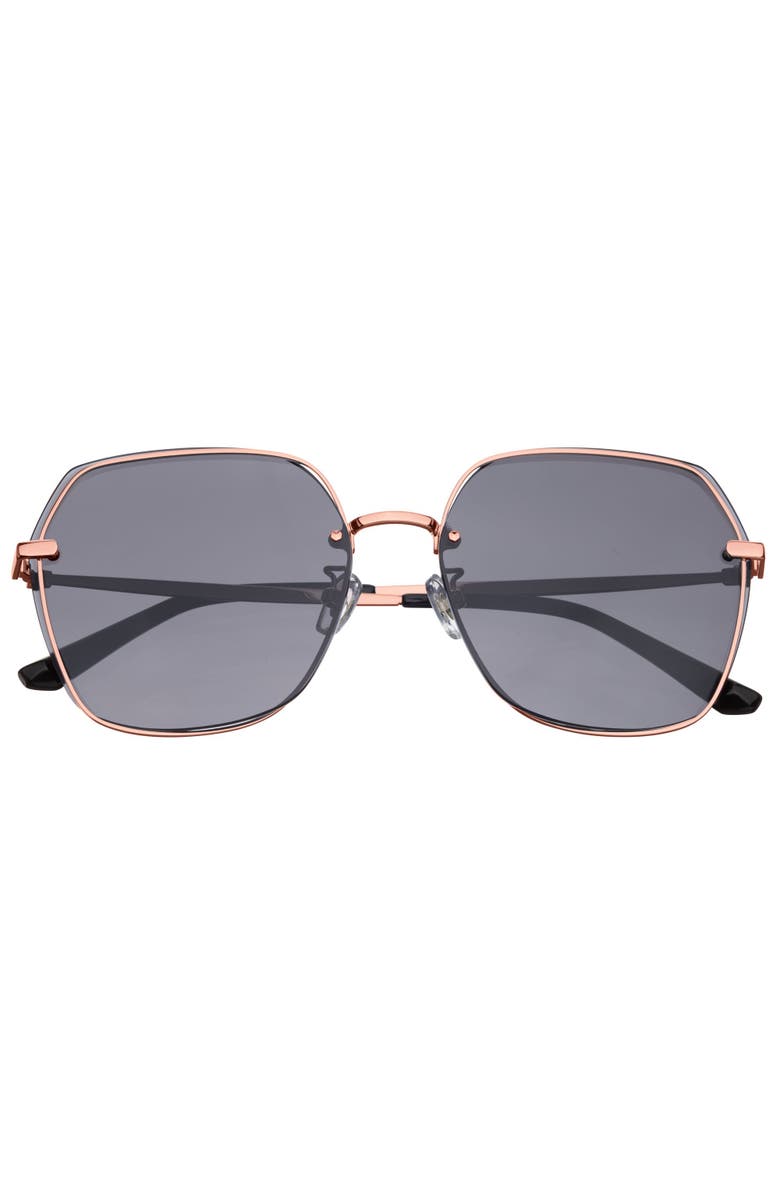 BERTHA Renata Sunglasses, Alternate, color, Rose Gold/Black