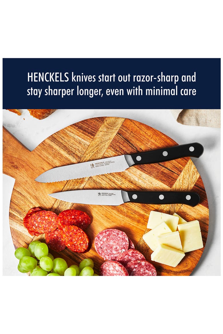 Solution 20-Piece Self Sharpening Knife Block Set, Alternate, color, BLACK