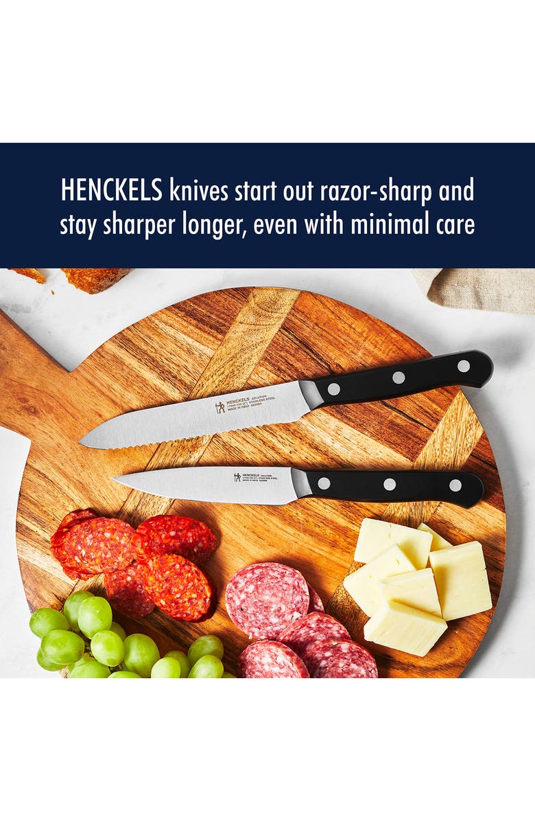 HENCKELS CUTLERY Solution 20-Piece Self Sharpening Knife Block Set, Alternate, color, Black