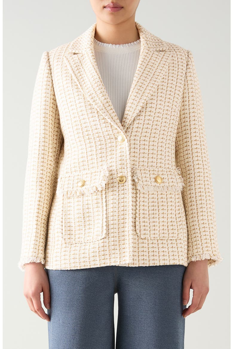 Julia Tweed Jacket, Main, color, CAMEL MULTI