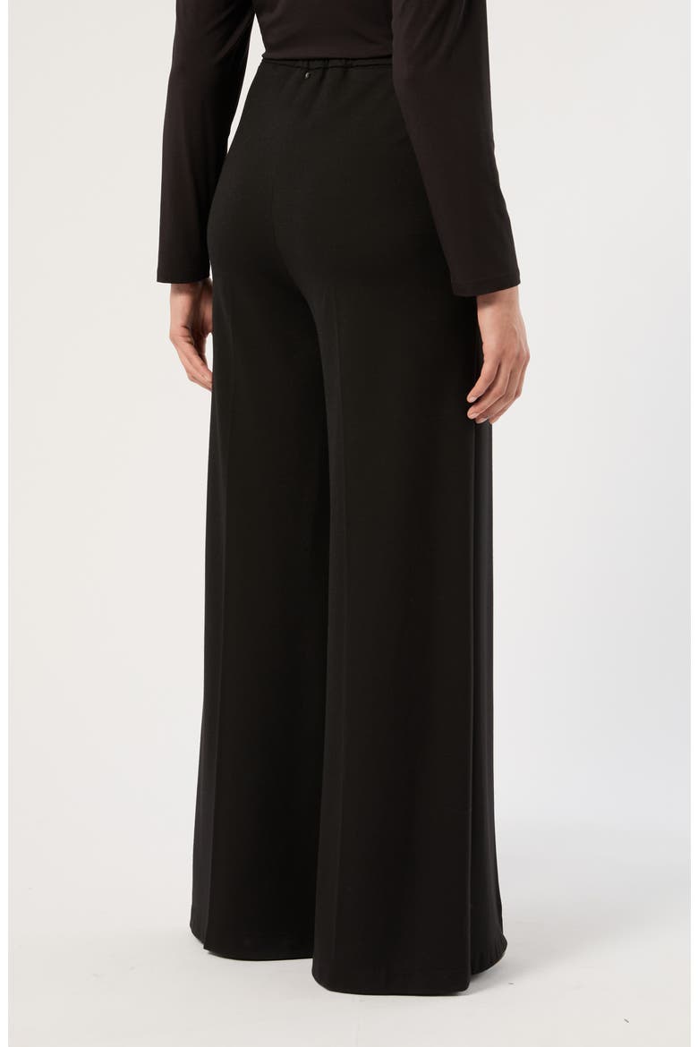 Riccio Jersey Wide Leg Pants, Alternate, color, BLACK
