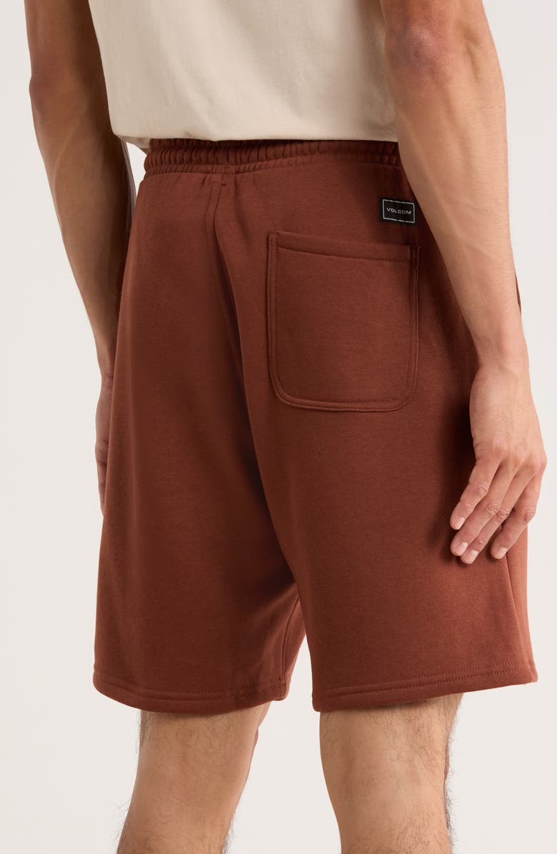 Volcom Kick Turn Fleece Shorts, Alternate, color, Cinnamon