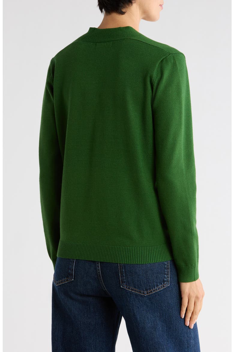 V-Neck Sweater, Alternate, color, GREEN