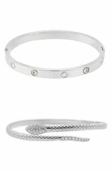 Set of 2 Snake & Clover Bracelets