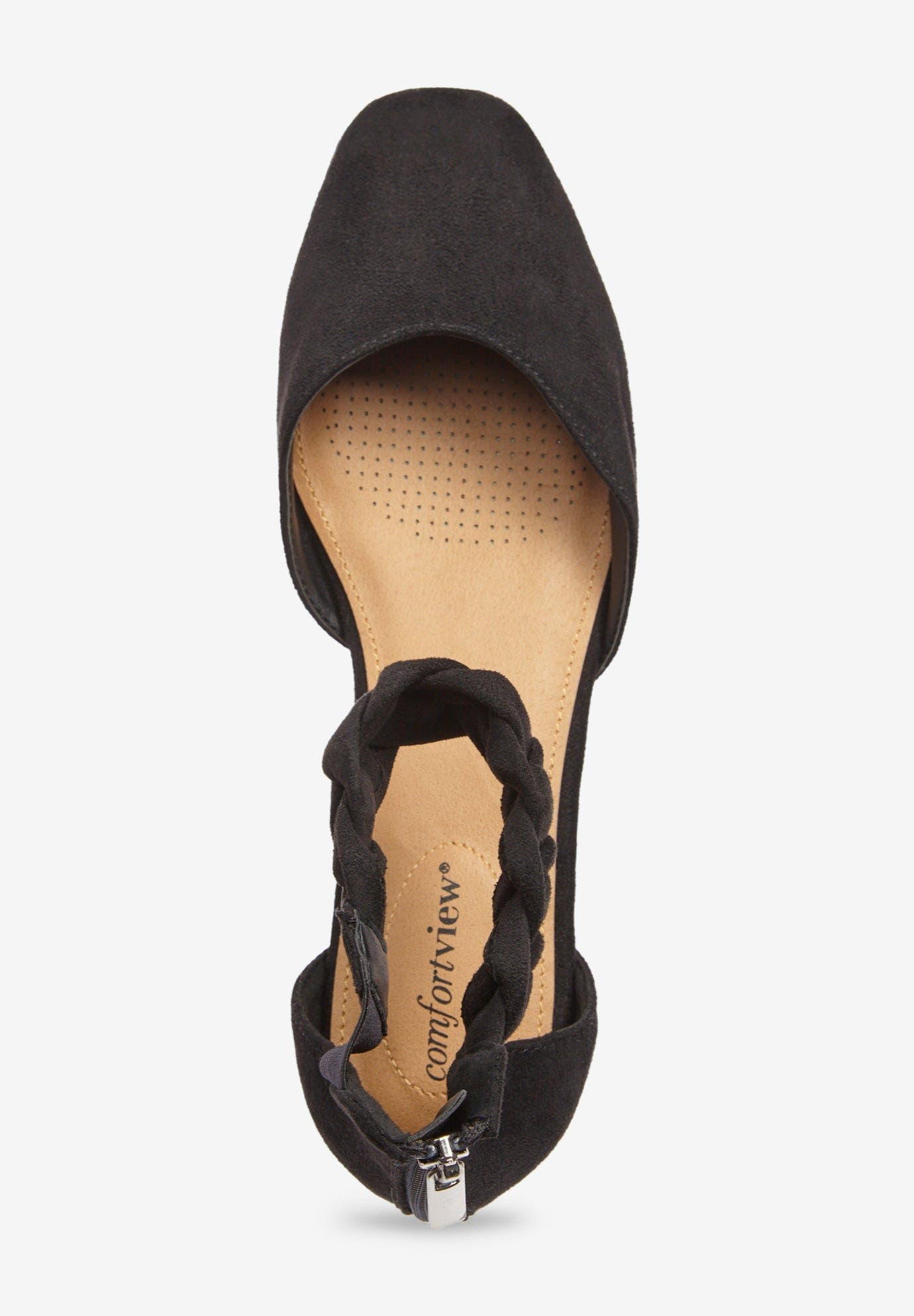 Comfortview The Rayna Flat, Alternate, color, Black