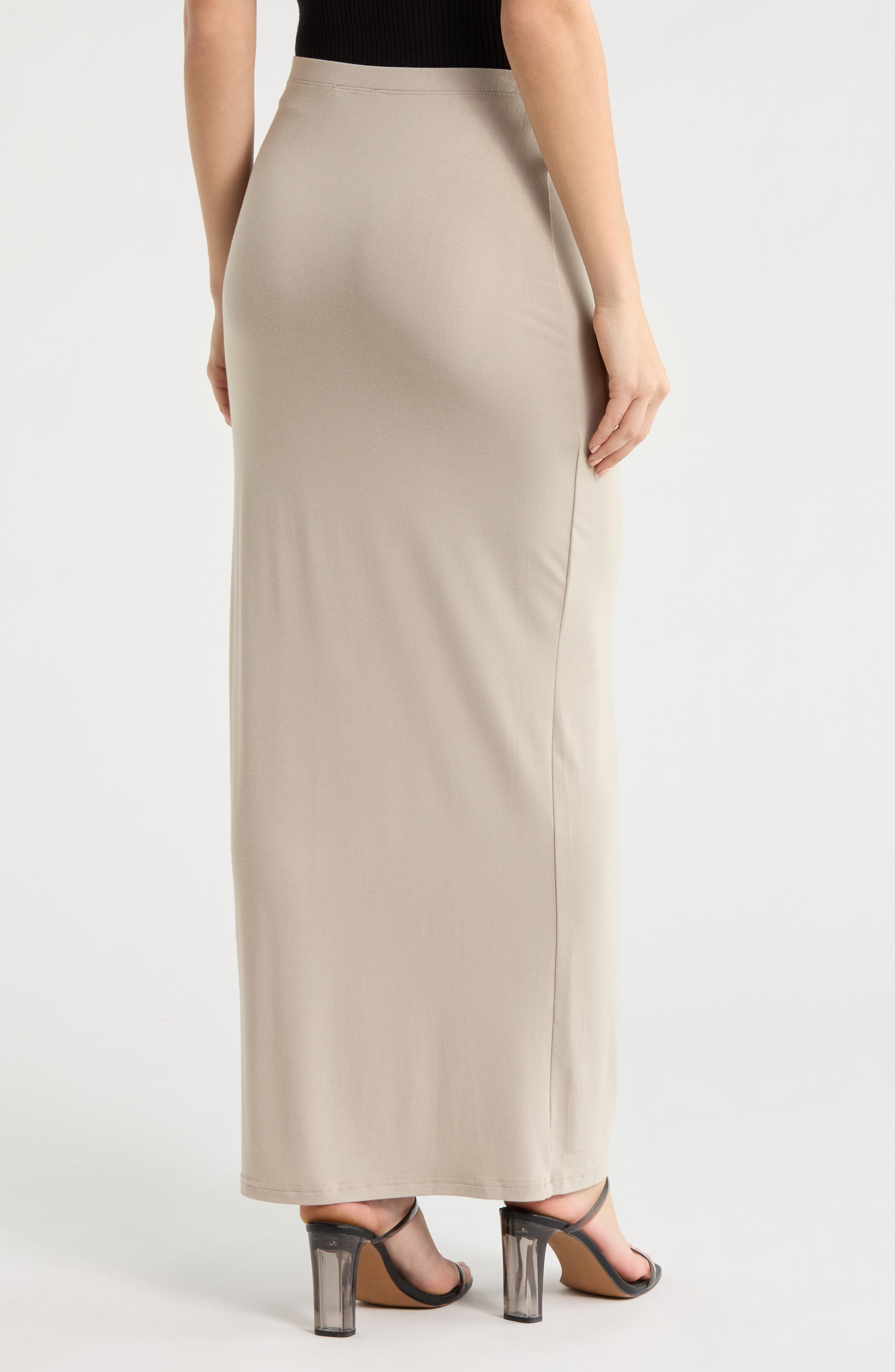 Ruched Jersey Maxi Skirt - image 2