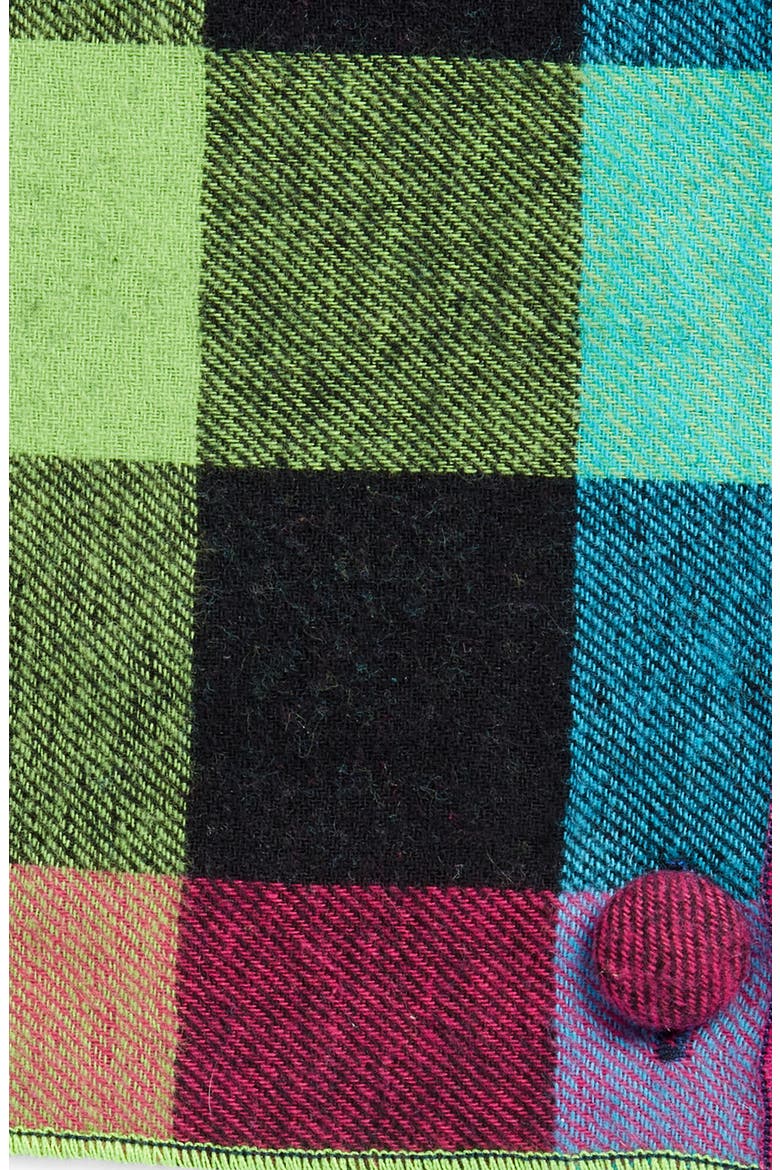 Buffalo Check Cotton Flannel Pocket Square, Alternate, color, FUCHSIA