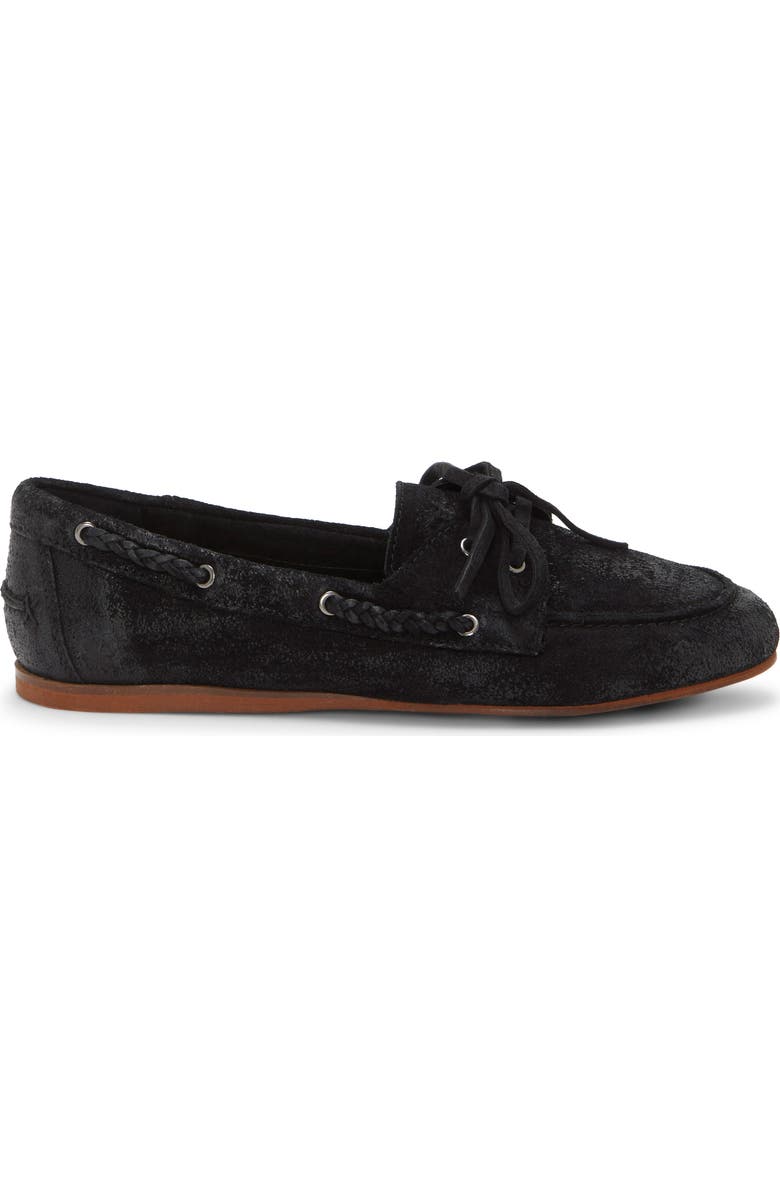 Lucky Brand Tineera Boat Shoe, Alternate, color, Black Royal Suede Mz