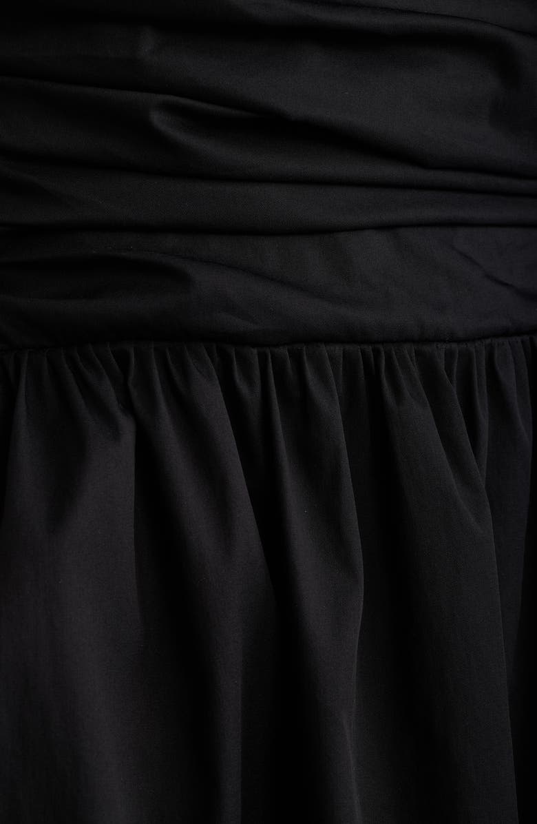 Lulus Joey Strapless Midi Dress, Alternate, color, Black