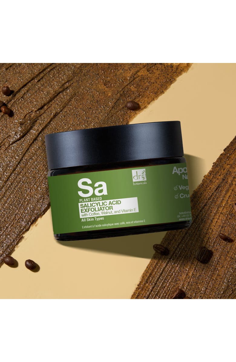 DR BOTANICALS Salicylic Acid Exfoliator with Coffee, Walnut 
Vitamin E 60ml x 2 Duo Set, Alternate, color, White