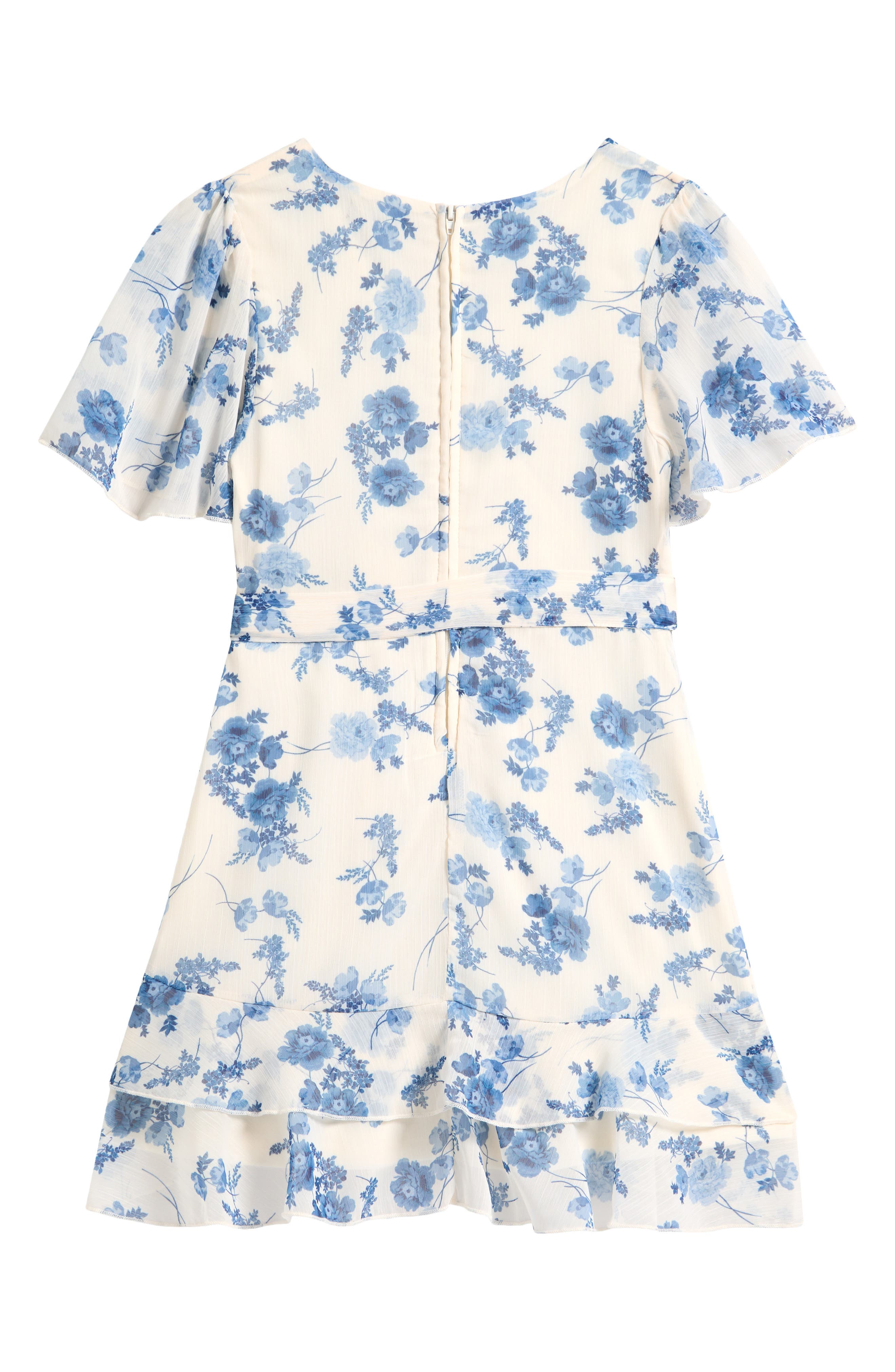 Детские Zunie Kids' Flutter Sleeve Faux Wrap Party Dress — фото 2