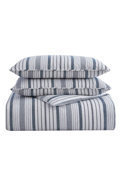 Conrad Reversible Cotton Sateen Comforter & Sham Set