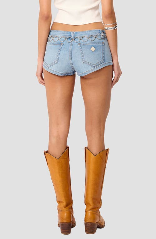 Abrand Denim Microshorts In Blue