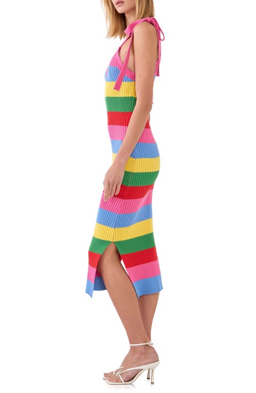 English Factory Multi Color Knit Body-con Dress In Multi