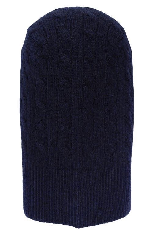 Polo Ralph Lauren Wool & Cashmere Cable Knit Hood In Blue