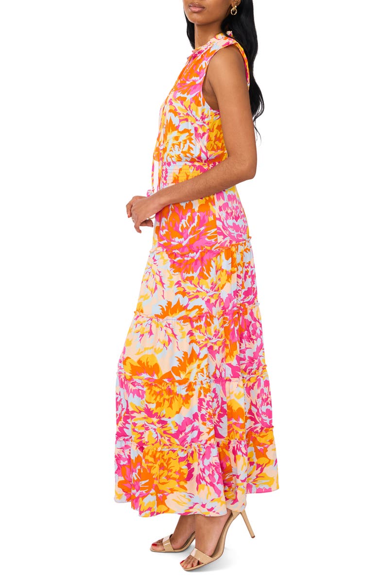 Halogen<sup>®</sup> Smocked Bodice Cotton Midi Sundress, Alternate, color, Pink Multi