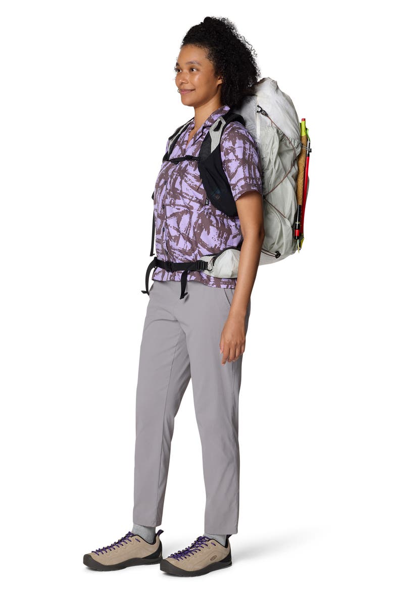 Sun Drift Cooling UPF 50+ Short Sleeve Shirt, Alternate, color, PURPLE SAGE BRUSHSTROKES PRINT