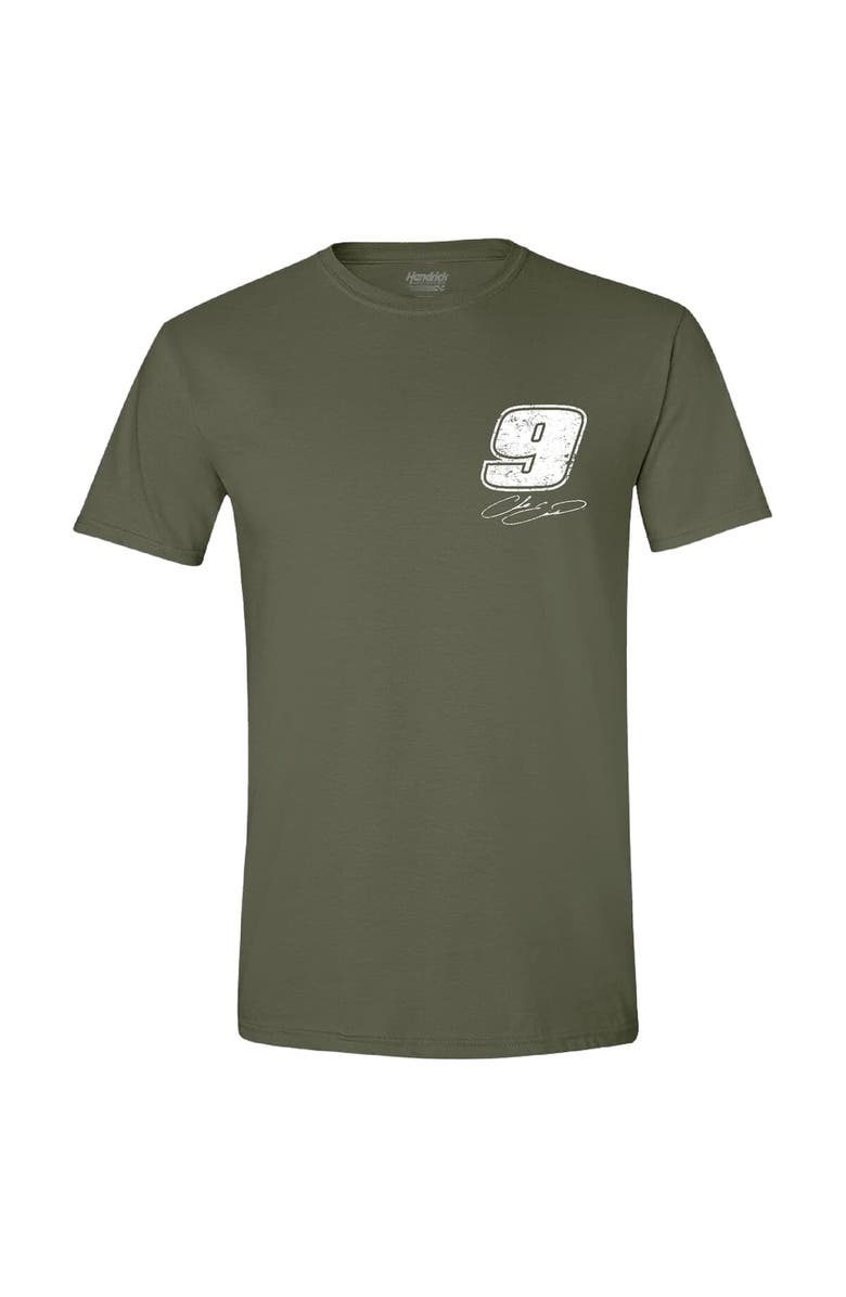 HENDRICK MOTORSPORTS TEAM COLLECTION Men's Hendrick Motorsports Team Collection Green Chase Elliott Flag T-Shirt, Alternate, color, Green