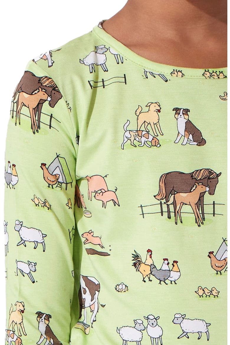 Kids' Farm Animals Set of 2 Piece Pajamas, Alternate, color, Farm Animals